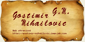 Gostimir Mihailović vizit kartica